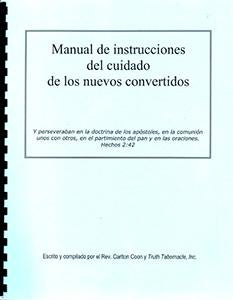 Manual de instrucción del cuidado de los nuevos convertidos